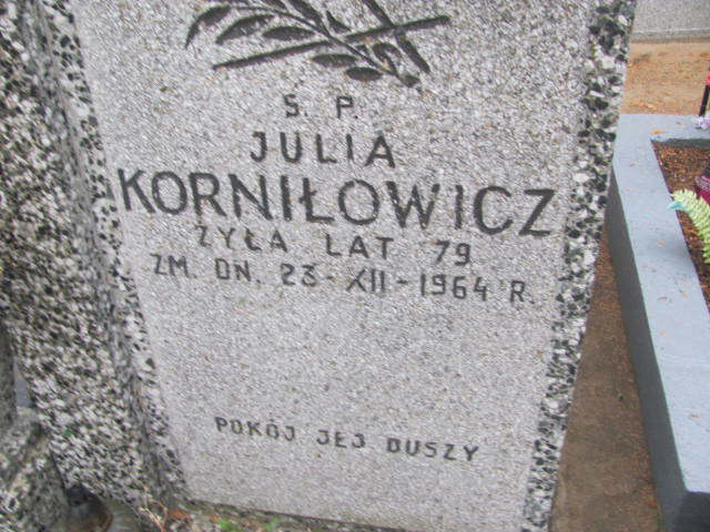 Julia Korniłowicz 1885 Paprotnia - Grobonet - Wyszukiwarka osób pochowanych