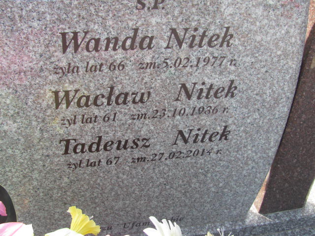Wanda Nitek 1911 Paprotnia - Grobonet - Wyszukiwarka osób pochowanych