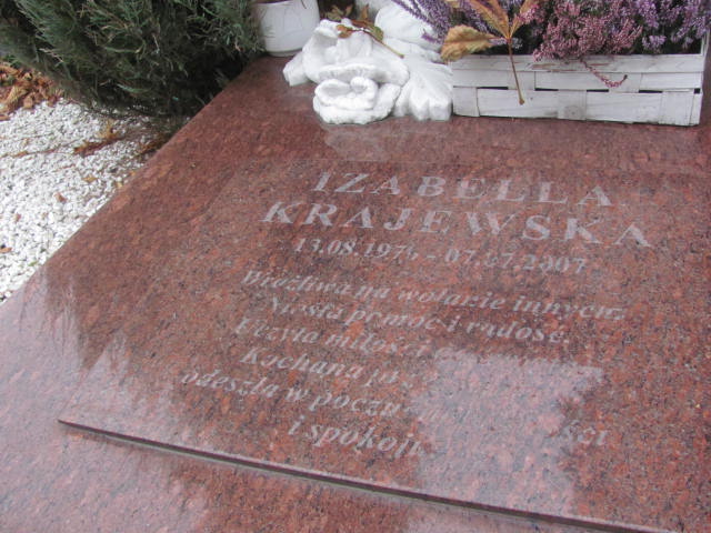 Izabella Dominika Krajewska 1971 Paprotnia - Grobonet - Wyszukiwarka osób pochowanych