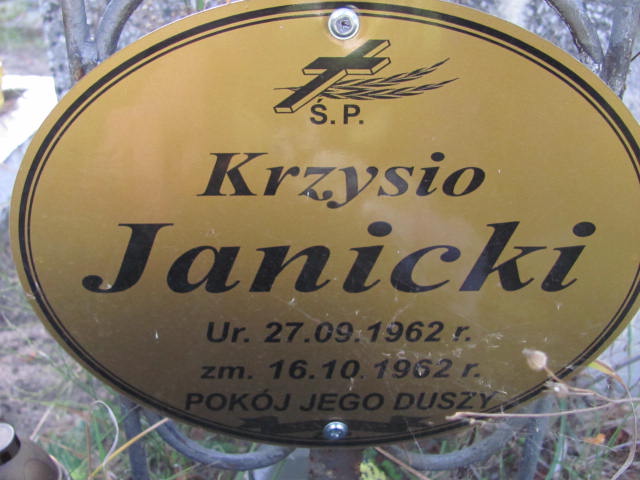 Krzysztof Janicki 1962 Paprotnia - Grobonet - Wyszukiwarka osób pochowanych