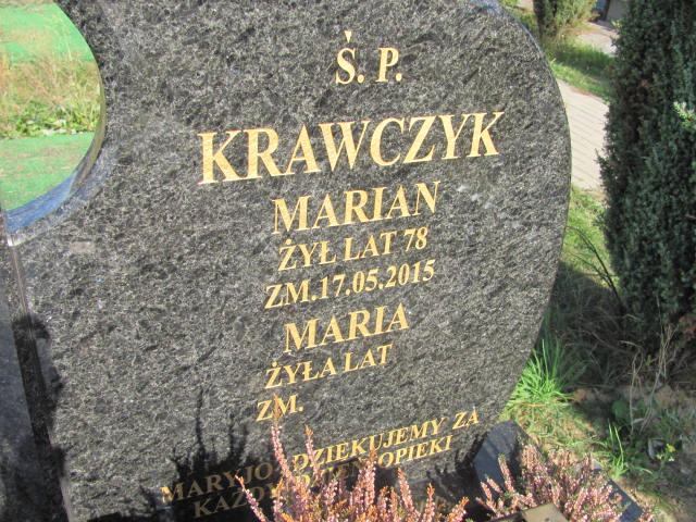 Marian Jerzy Krawczyk 1937 Paprotnia - Grobonet - Wyszukiwarka osób pochowanych